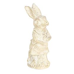 Foto van Clayre & eef decoratie beeld konijn 4*4*11 cm wit polyresin decoratief
