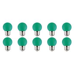 Foto van Led lamp 10 pack - romba - groen gekleurd - e27 fitting - 1w