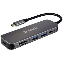 Foto van D-link dub-2325/e 5 poorten usb-c® (usb 3.2 gen 2) multiport hub antraciet