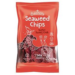 Foto van Seamore seaweed chips surfin's sweet chilli 135g bij jumbo