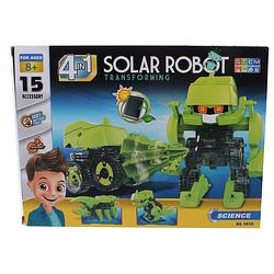 Foto van Jonotoys bouwpakket solar robot transforming 4-in-1 groen