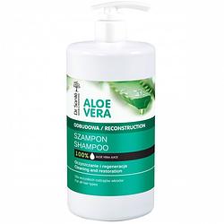 Foto van Aloë vera shampoo herstellende shampoo voor alle haartypes 1000ml