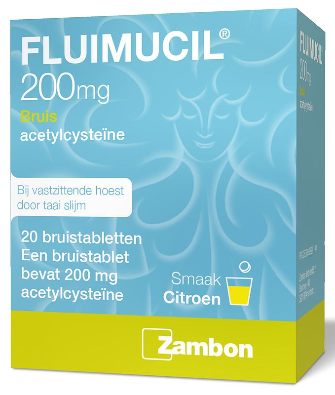 Foto van Fluimucil 200mg bruistabletten 20st