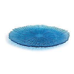 Foto van Eetbord quid mar de viento blauw glas ø 32 cm (6 stuks) (pack 6x)