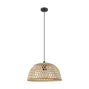 Foto van Eglo hanglamp claverdon ø37 cm - zwart/hout - leen bakker