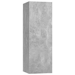 Foto van The living store wandkast betongrijs - 30.5 x 30 x 90 cm - stevig en praktisch design