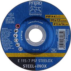 Foto van Pferd 62011640 e 115-7 psf steelox afbraamschijf gebogen 115 mm 22.23 mm 10 stuk(s)