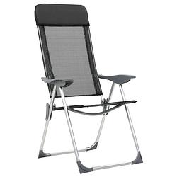 Foto van The living store campingstoelenset - aluminium - inklapbaar - 57 x 73.5 x 111 cm - zwart