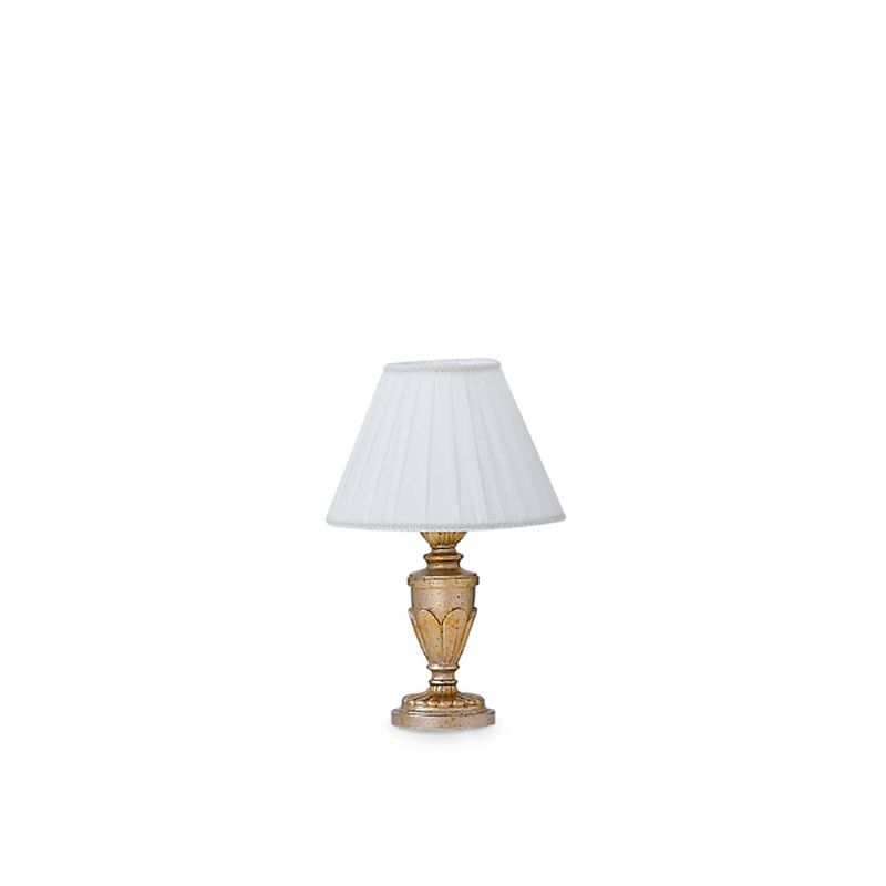 Foto van Ideal lux - firenze - tafellamp - metaal - e14 - goud