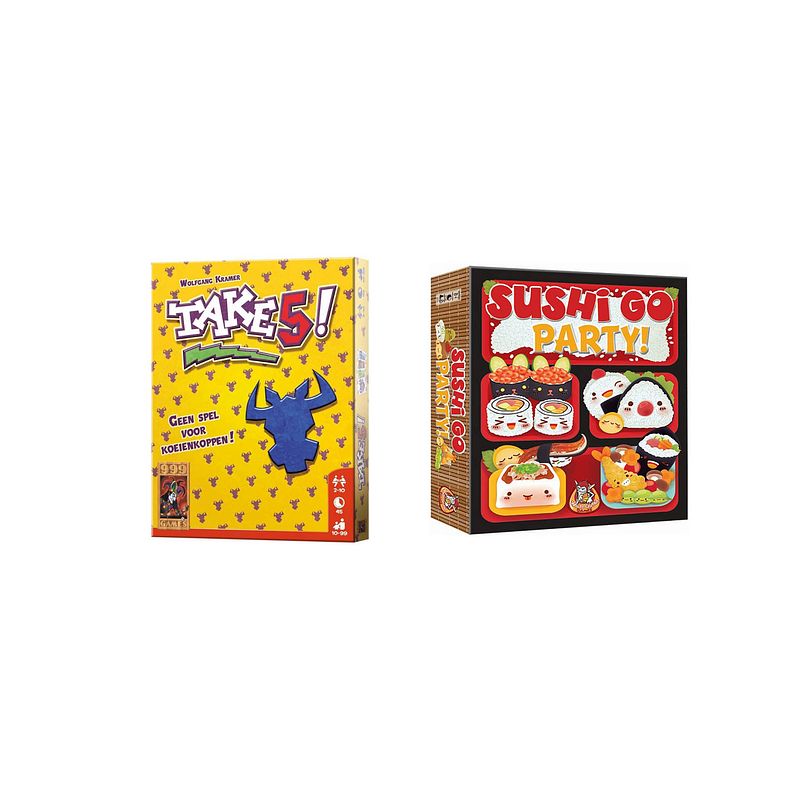 Foto van Spellenbundel - kaartspellen - 2 stuks - take 5! & sushi go party