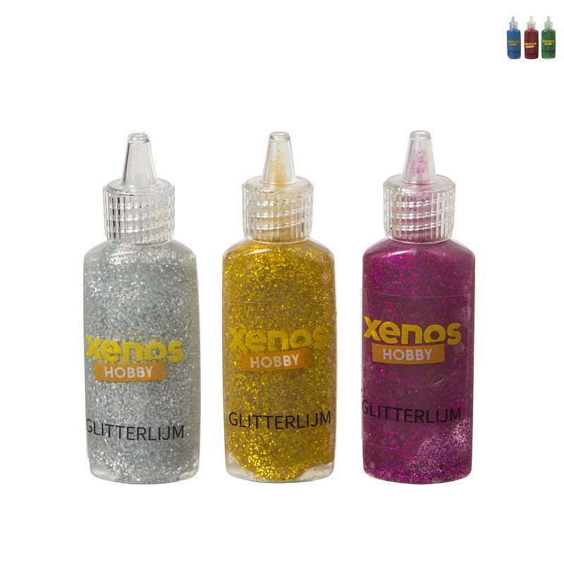 Foto van Glitterlijm - 3 tubes - diverse varianten