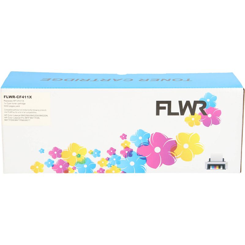 Foto van Flwr hp 410x cyaan toner