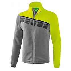 Foto van Outdoorjas 5-c polyester grijs/lime maat l