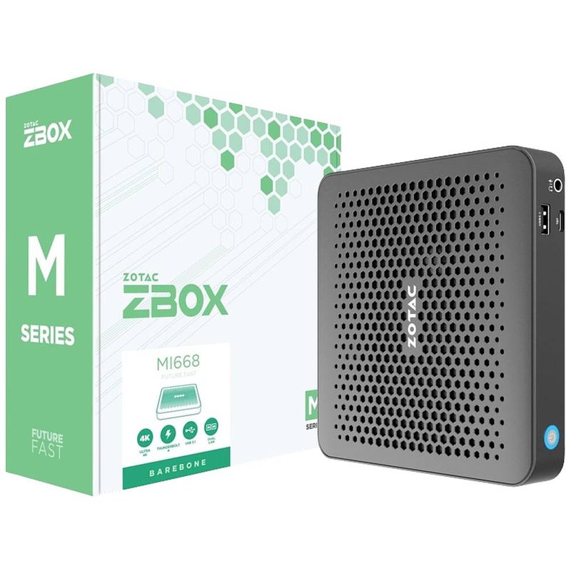 Foto van Zotac barebone zbox mi668 bb () intel® core™ i7 i7-1360p intel iris xe graphics zbox-mi668-be