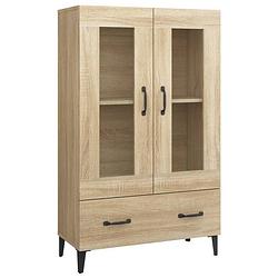 Foto van Vidaxl hoge kast 70x31x115 cm bewerkt hout sonoma eikenkleurig