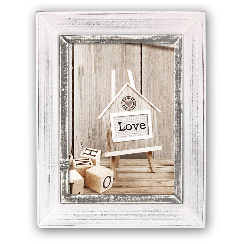 Foto van Zep - houten vintage fotolijst athis grijs / wit voor foto formaat 20x25 - sy1281