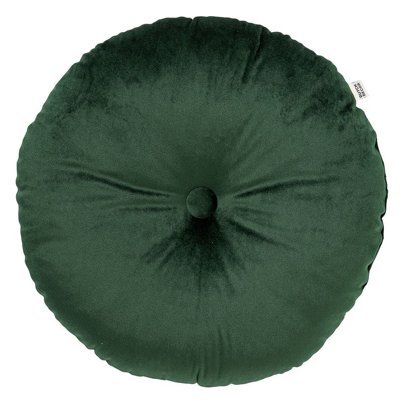 Foto van Dutch decor olly - sierkussen rond velvet mountain view 40 cm - groen - groen