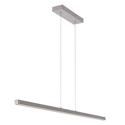 Foto van Design hanglamp - mexlite - metaal - design - led - l: 114cm - voor binnen - woonkamer - eetkamer - zilver