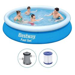 Foto van Bestway fast set zwembad + filterpomp 366 cm