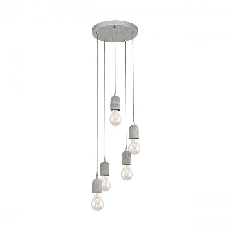 Foto van Eglo silvares hanglamp - 5 lichts - beton look