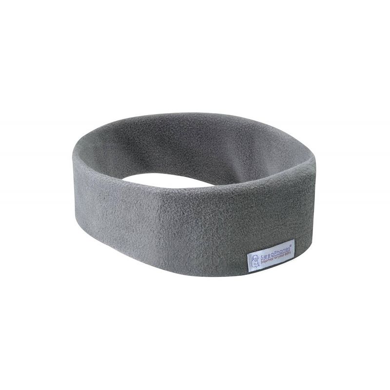 Foto van Sleepphones® draadloos v8 fleece soft gray/grijs - large/extra large