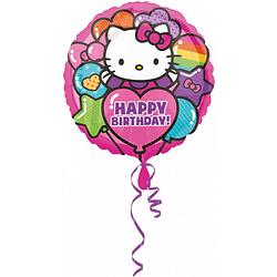Foto van Amscan folieballon hello kitty happy birthday meisjes 43 cm