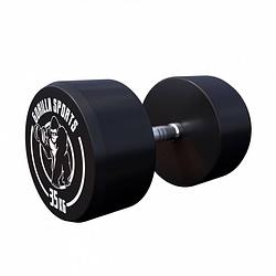 Foto van Gorilla sports dumbell - 35 kg - gietijzer (rubber coating) - met logo