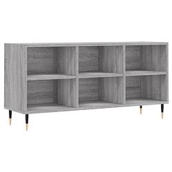 Foto van The living store tv-meubel - tv-kast - 103.5 x 30 x 50 cm - grijs sonoma eiken - stevig hout - voldoende opbergruimte