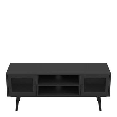 Foto van Demeyere tv-meubel broadway - mat zwart - 45x110x35 cm - leen bakker