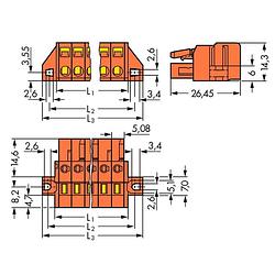 Foto van Wago 231-307/031-000 male behuizing-board 231 totaal aantal polen 7 rastermaat: 5.08 mm 50 stuk(s)