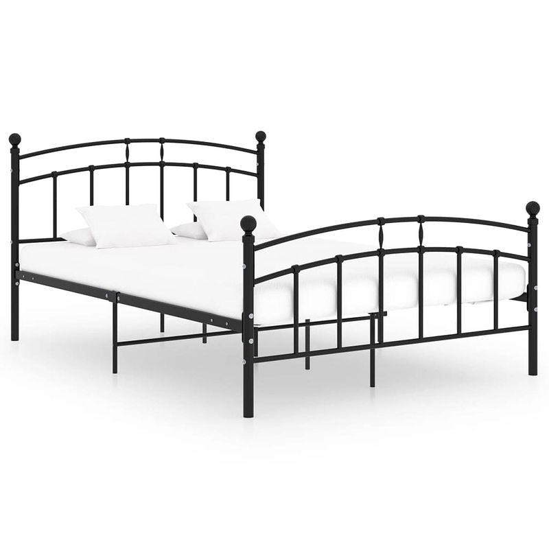 Foto van Vidaxl bedframe metaal zwart 200x200 cm