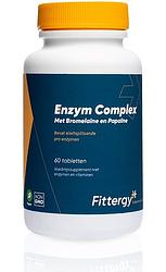 Foto van Fittergy enzym complex met bromelaïne en papaïne tabletten