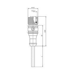 Foto van Lutronic 1065 sensor/actuator connector, geassembleerd m12 aantal polen: 4 koppeling, recht 2.00 m 1 stuk(s)