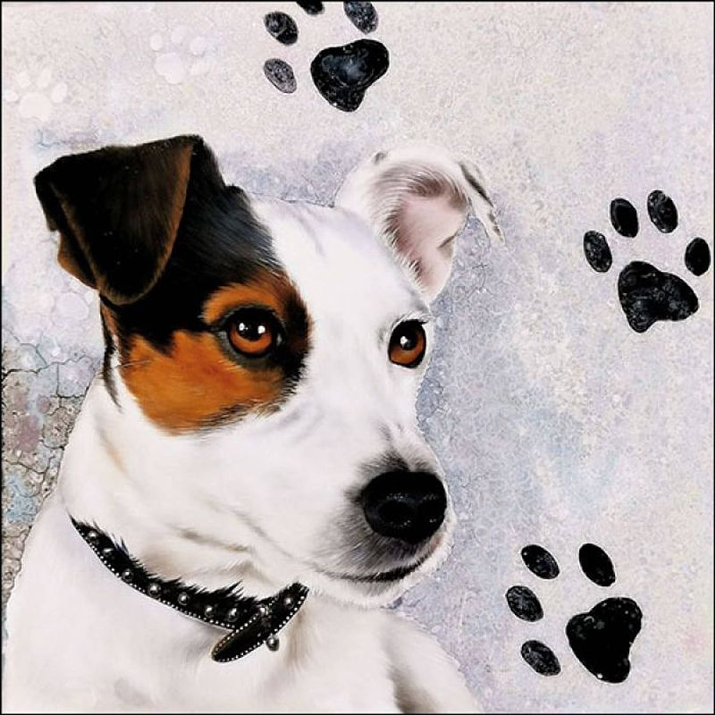 Foto van Ambiente servet 33cm jack russel