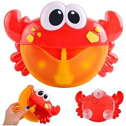 Foto van Bubble crab muzikale krab met muziekjes en zeepbellen voor in bad rood/geel