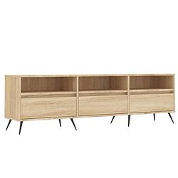 Foto van The living store tv-meubel sonoma eiken - 150 x 30 x 44.5 cm - veel opbergruimte