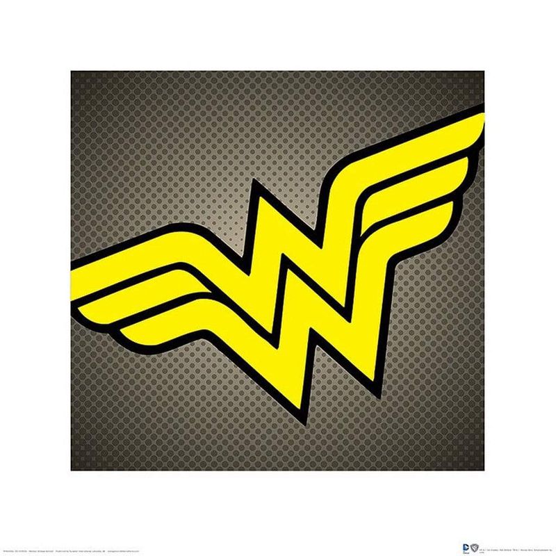 Foto van Pyramid dc comics wonder woman symbol kunstdruk 40x40cm