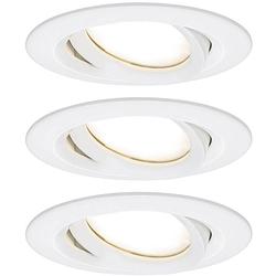 Foto van Paulmann nova plus inbouwlamp voor badkamer set van 3 stuks led led 18 w ip65 wit (mat)