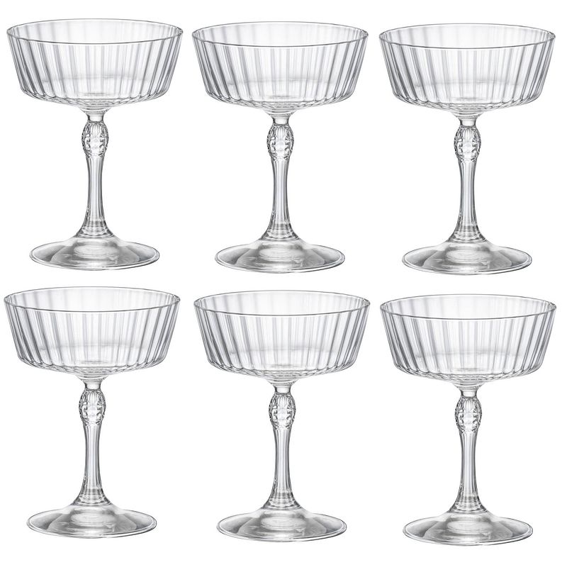 Foto van Bormioli cocktailglazen america 20's 270 ml - 6 stuks