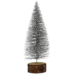 Foto van Peha kerstboom 26 cm hout zilver/wit