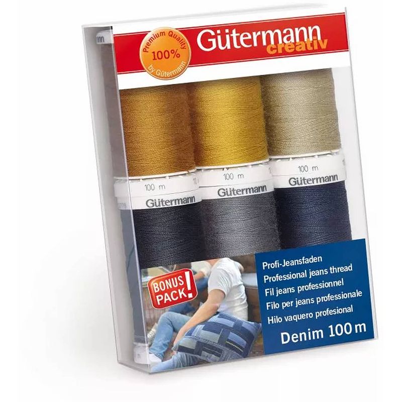 Foto van Gutermann naaigarenset denim set