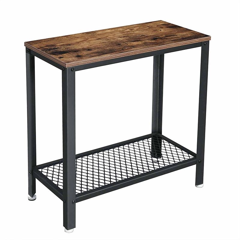 Foto van O'sdaddy wandtafel - sidetable industrieel - 60x30x60 - bruin