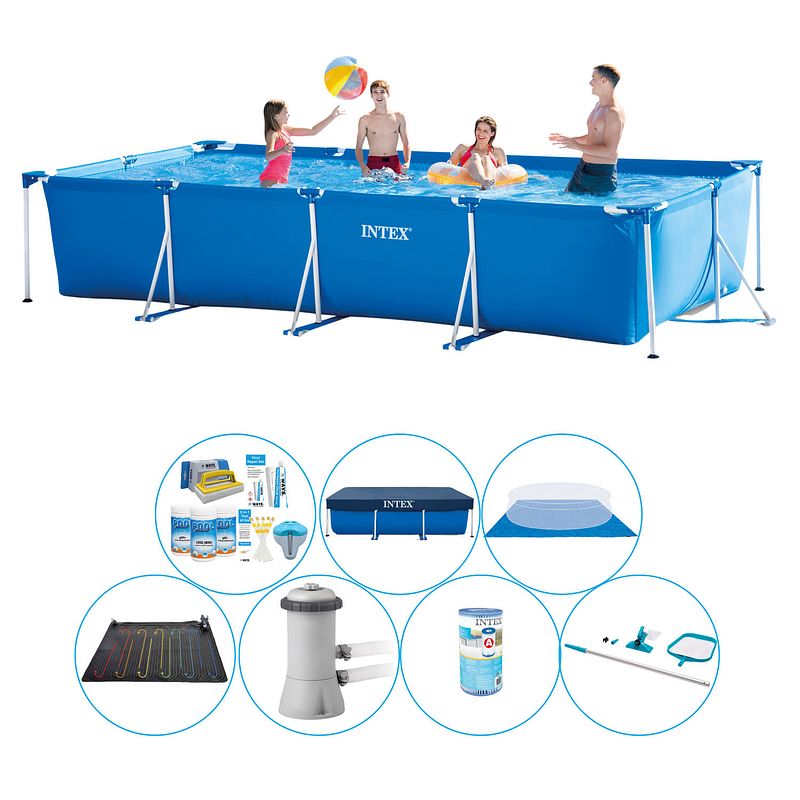 Foto van Intex frame pool rechthoekig 450x220x84 cm - zwembad pakket