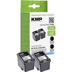 Foto van Kmp inkt vervangt hp 301xl compatibel 2-pack zwart h75d 1719,4021