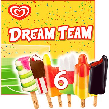 Foto van Ola ijs dream team 6 stuks aanbieding bij jumbo | 2e halve prijs