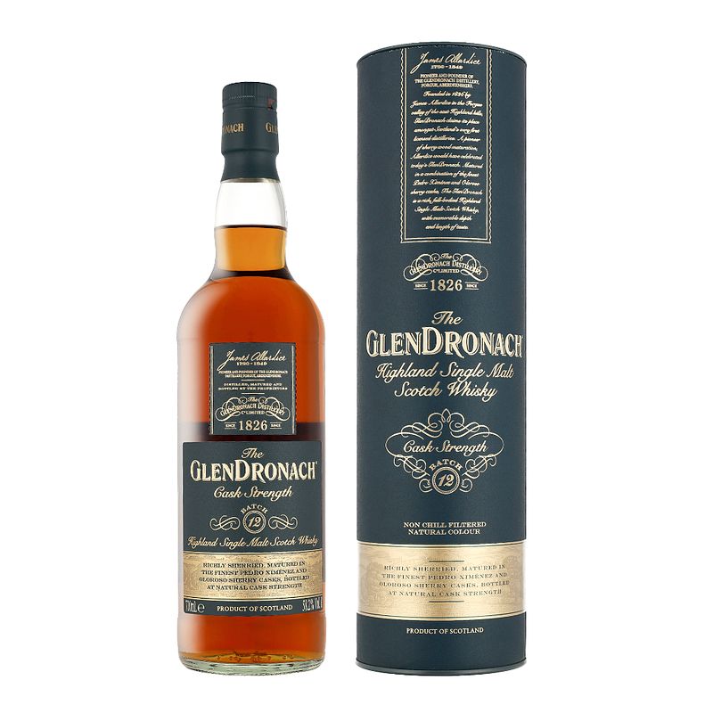 Foto van The glendronach cask strength batch 12 0.7 liter gedistilleerd + giftbox