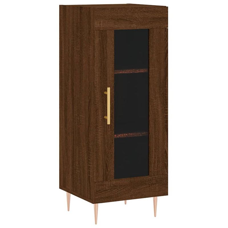 Foto van Infiori dressoir 34,5x34x90 cm bewerkt hout bruineikenkleurig