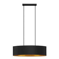 Foto van Eglo zaragoza hanglamp - e27 - 78 cm - zwart/goud