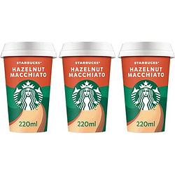 Foto van Starbucks chilled coffee hazelnut macchiato ijskoffie 3 x 220ml bij jumbo