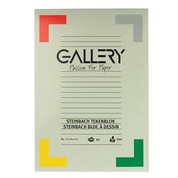 Foto van Gallery steinbach tekenblok, gekorreld, ft 21 x 29,7 cm (a4), 200 g/m², blok van 20 vel